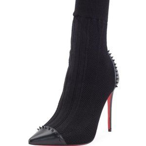 *NEW Never Worn* Christian Louboutin | Dovi Dova Knit Red Sole Booties | EU38